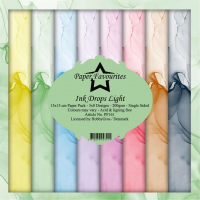 Billede: Paper Favourites Paper Pack, Ink Drops Light, PF161, 200gsm - 24 ark - 15x15cm