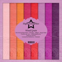 Billede: Paper Favourites Paper Pack, Wood Grain, PF359, 200gsm - 8 ark - 30,5x30,5cm, førpris kr. 58,- nupris