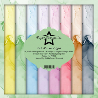 Billede: Paper Favourites Paper Pack, Ink Drops Light, PF361, 200gsm - 8 ark - 30,5x30,5cm