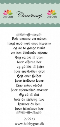 Billede: Citatstempel Jul 57x117mm Rejs venstre om måne osv.
