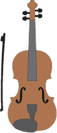 Billede: skæreskabelon violin, samlet mål ca. 50x150mm, C179, udskæringspladens mål 102x102mm, cheery lynn, tilbud, førpris kr. 130,- nupris