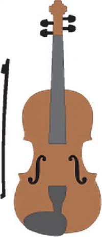 Billede: skæreskabelon violin, samlet mål ca. 50x150mm, C179, udskæringspladens mål 102x102mm, cheery lynn, tilbud, førpris kr. 130,- nupris