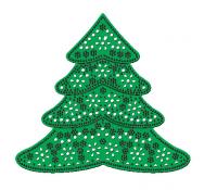 Billede: skæreskabelon, elegant evergreen christmas tree, 89x83mm, DL144, cheery lynn, tilbud, førpris kr. 90,- nupris