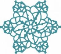 Billede: skæreskabelon snowflakes 2, snefnug, ca. 70x70mm, DL166, cheery lynn, tilbud, førpris kr. 86,- nupris