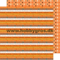 Billede: konfirmationsark orange papir 30,5x30,5cm dobbeltsidet