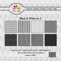 Billede: Dixi Craft Papirsblok Black & White no.2 PP0017 15x15cm