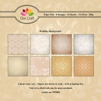 Billede: DIXI CRAFT PAPIRSBLOK 15X15CM “Wedding Background” PP0084, førpris kr. 35,00, nupris