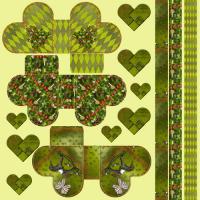 Billede: Ipis hjertekurve grøn 1 ark