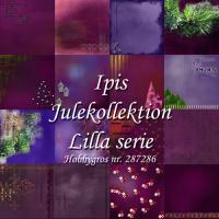 Billede: Ipis julekollektion lilla serie, 8 dobbeltsidet kartonark