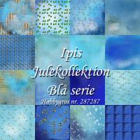 Billede: Ipis julekollektion blå serie, 8 dobbeltsidet kartonark
