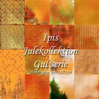 Billede: Ipis julekollektion gul serie, 8 dobbeltsidet kartonark