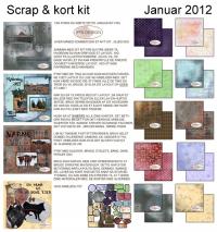 Billede: scrap & kort kit, januar 2012, ipis design, 11 ark 30,5 x 30,5 cm