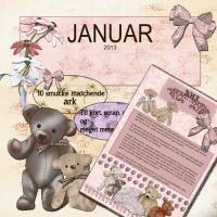 Billede: Ipis scrap og kort kit, januar 2013, 11 ark incl. idehæfte