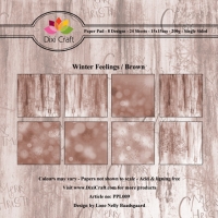 Billede: DIXI CRAFT PAPIRSBLOK 15X15CM “Winter Feelings – Brown” PPL009, førpris kr. 35,00, nupris
