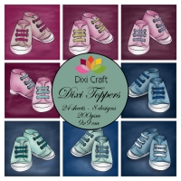 Billede: DIXI CRAFT TOPPERS 9X9CM 24 ARK ETL020, babysko