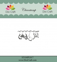Billede: DIXI CRAFT CLEARSTAMP “God Jul” STAMPL017, 4,2x2cm, førpris kr. 16,00, nupris
