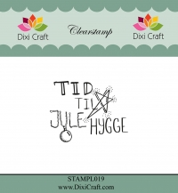 Billede: DIXI CRAFT CLEARSTAMP, Tid til jule hygge, STAMPL019, 4,8x3cm, førpris kr. 16,00, nupris