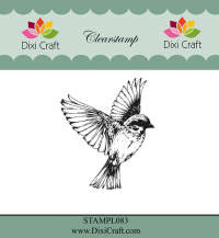 Billede: DIXI CRAFT CLEARSTAMP, flyvende fugl, Bird, STAMPL083, 4,7x5,6cm 