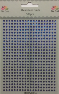 Billede: DIXI CRAFT RHINSTEN 3MM 500 stk RHIN0004 Mørke blå