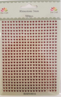 Billede: Dixi Craft Rhinsten 3mm RHIN0016 Julerød