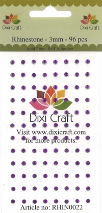 Billede: Dixi Craft Rhinsten 3mm RHIN0022 Lilla
