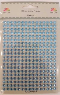 Billede: Dixi Craft Rhinsten 5mm RHIN0108 lyse blå, 300 stk.