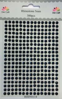 Billede: Dixi Craft Rhinsten 5mm RHIN0114 Sort, 300 stk. 