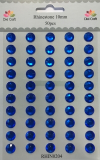 Billede: DIXI CRAFT RHINSTEN 10MM 50 stk RHIN0204 Mørke Blå
