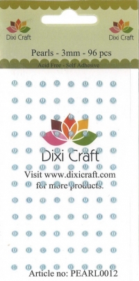 Billede:  Dixi Craft Halvperler 3mm PEARL0012 Baby blå