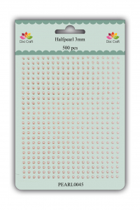 Billede: Dixi Craft Halvperler 3mm 500 stk PEARL0045 Creme Caramel