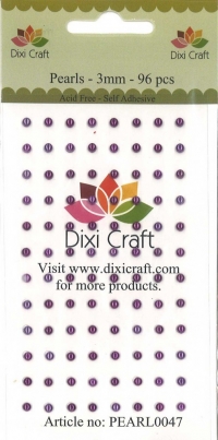 Billede: Dixi Craft Halvperler 3mm PEARL0047 Violet
