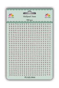 Billede: Dixi Craft Halvperler 3mm 500 stk PEARL0066 Dark Rose Gold