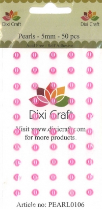 Billede: Dixi Craft Halvperler 5mm PEARL0106 Pink
