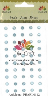 Billede: Dixi Craft Halvperler 5mm PEARL0112 Babyblå
