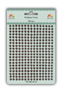 Billede: DIXI CRAFT HALVPERLER 5MM 300 stk PEARL0143 Coffee Brown