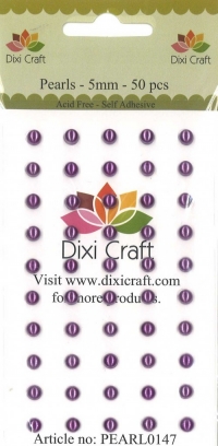 Billede: Dixi Craft Halvperler 5mm PEARL0147 Violet
