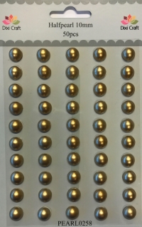 Billede: DIXI CRAFT HALVPERLER 10MM 50 stk PEARL0258 Guld