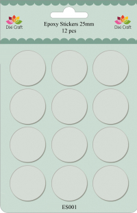 Billede: DIXI CRAFT EPOXY STICKERS 25MM ES001,
Match Epoxy Toppers, Dixi die p293953 og cirkelpunch XCUT 1