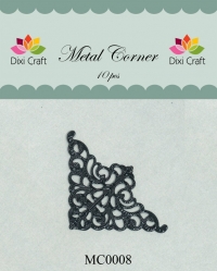 Billede: Dixi Craft Metal Hjørner Sort MC0008 10 stk 35x35mm