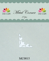 Billede: Dixi Craft Metal Hjørner Hvid MC0015 10 stk 22x22mm