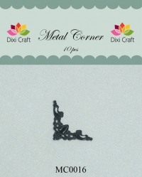 Billede: Dixi Craft Metal Hjørner Sort MC0016 10 stk 22x22mm