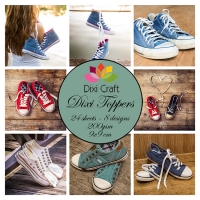 Billede: DIXI CRAFT TOPPERS 9X9CM 24 ARK ET0285, converse
