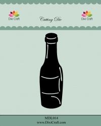 Billede: skæreskabelon flaske, DIXI CRAFT DIES “Bottle” MDL014, 3,1x9,3cm, førpris kr. 40,00, nupris