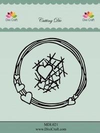 Billede: skæreskabelon DIXI CRAFT DIES “Heart Frame” MDL021, 11,3x11cm, førpris kr. 96,00, nupris
