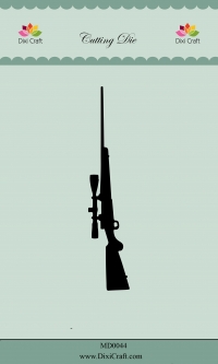 Billede: skæreskabelon gevær, 11,23x2,29cm, DIXI CRAFT DIE “Shotgun