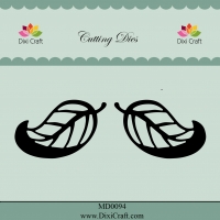 Billede: skæreskabelon DIXI CRAFT DIES “Leaves-3” MD0094, 5,3x3,5 & 5,3x3,5cm, førpris kr. 44,00, nupris