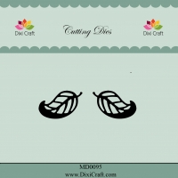 Billede: skæreskabelon DIXI CRAFT DIES “Leaves-4” MD0095, 3,25x2,2 & 3,25x2,2cm, førpris kr. 32,00, nupris