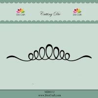 Billede: skæreskabelon snørkel, DIXI CRAFT DIES “Wedding Border” MD0112, 13x2,59cm, førpris kr. 40,00, nupris