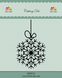 Billede: skæreskabelon ophængt snekrystal, DIXI CRAFT DIES, Hanging Snow Crystal, MD0124, 59x97mm, førpris kr. 60,00, nupris