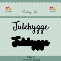 Billede: skæreskabelon DIXI CRAFT DIE Julehygge med skygge MD0131, 66x27mm, førpris kr. 36,00, nupris